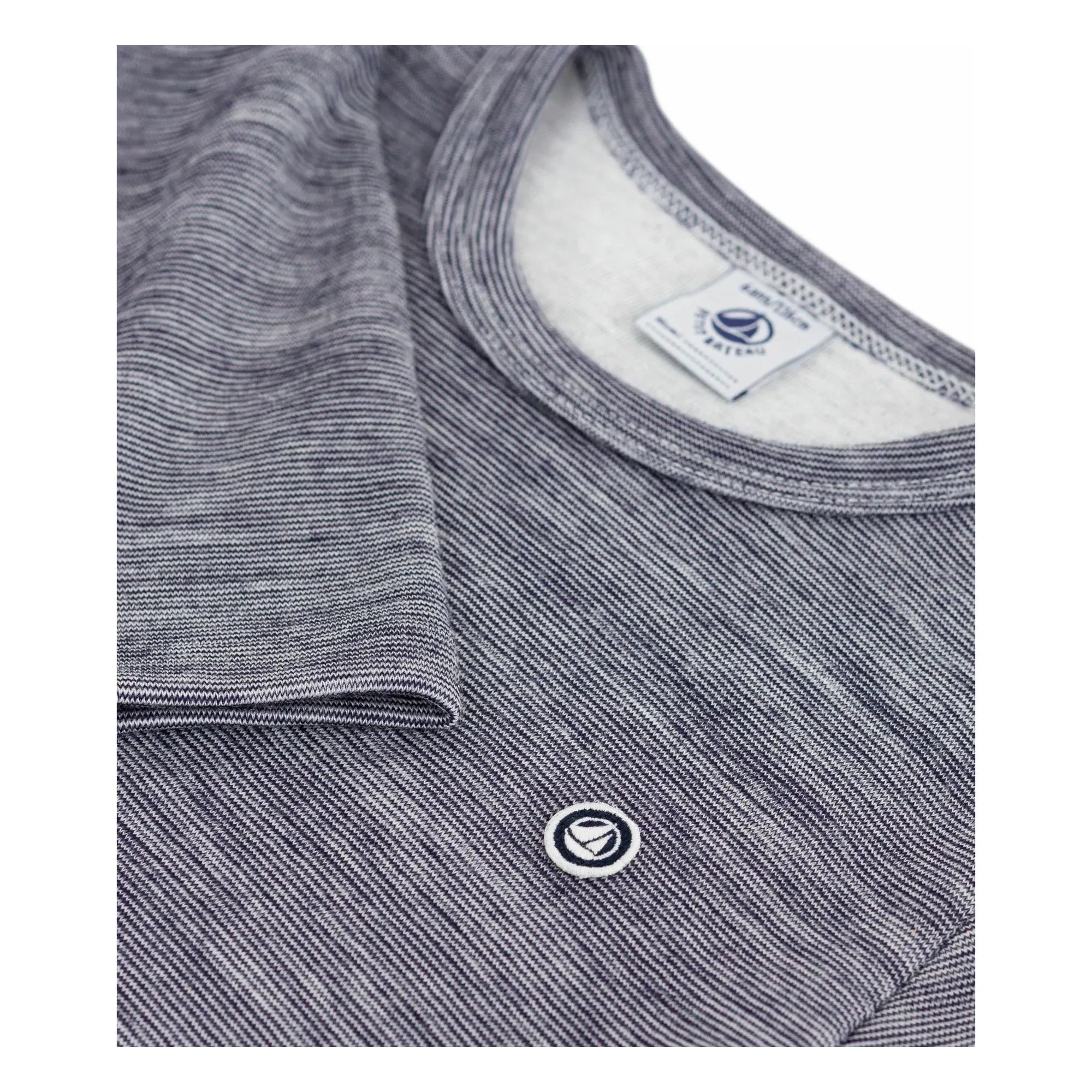 Petit Bateau - Çizgili Yün Tişört | Lacivert