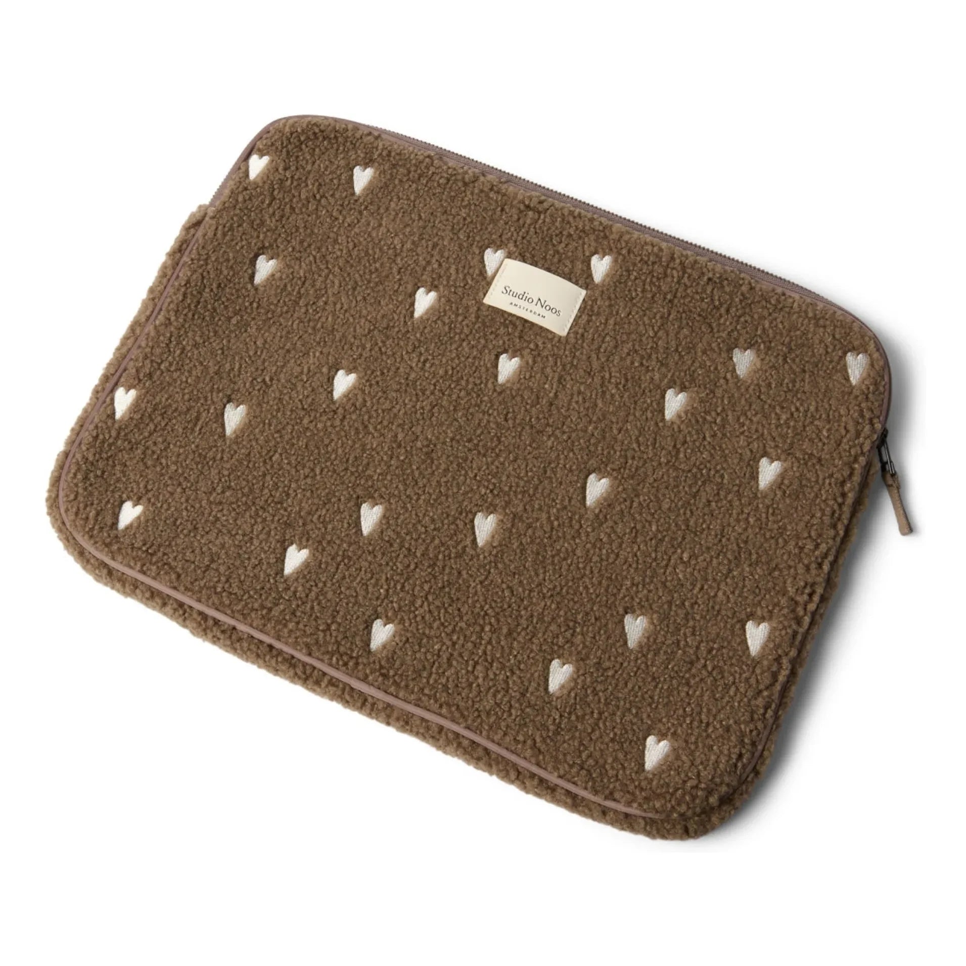 Studio Noos - Bolso para portátil con estampado de corazón | Marrón