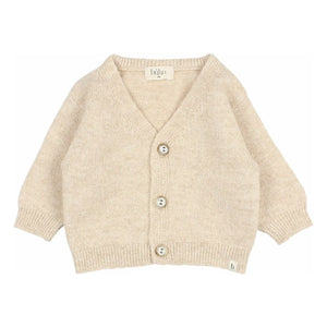 Cárdigan de bebé de fibra reciclada Búho | Beige