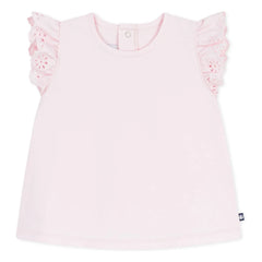 Petit Bateau - Camiseta con bordado inglés | Rosa