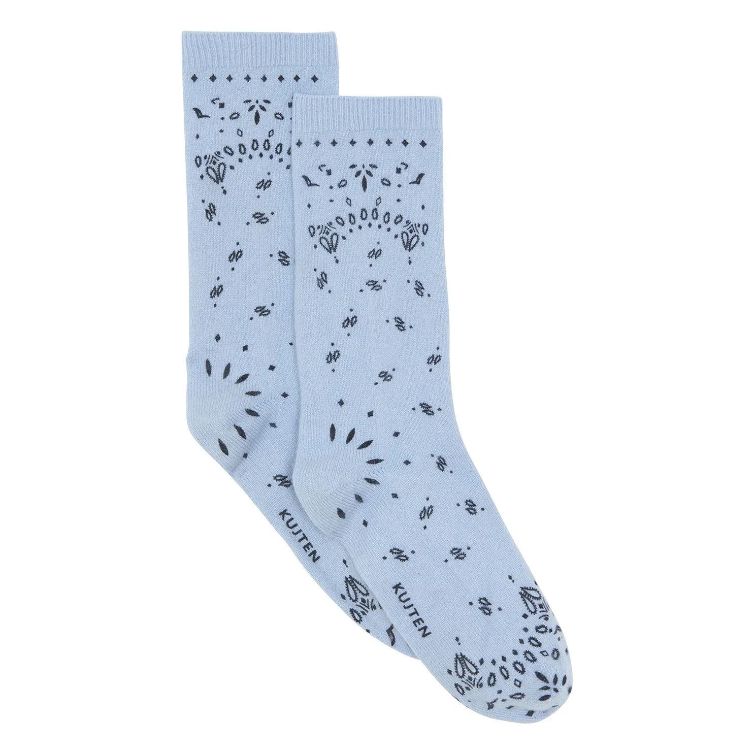 Kujten - Sig Bandana Kaşmir Çoraplar | Mavi
