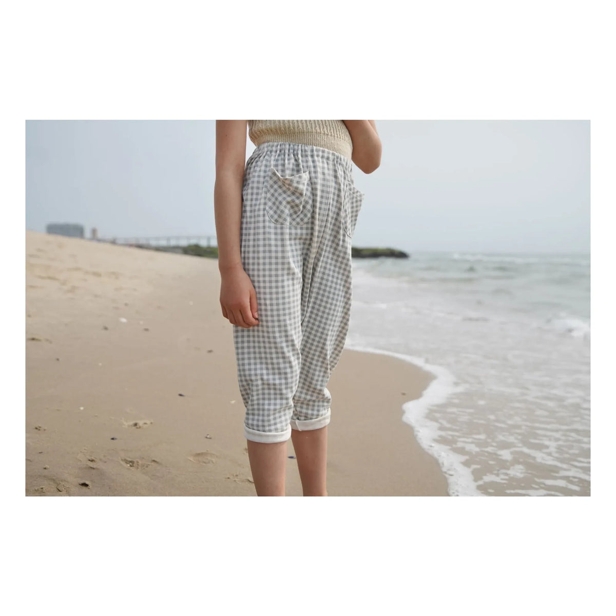 Soor Ploom - Vichy Harem Pants | Azul Glaciar
