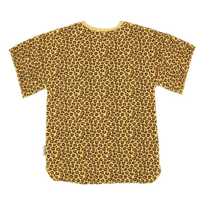 Piupiuchick - Vestido camiseta leopardo Algodón polar orgánico | Mostaza