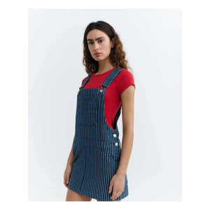 Thinking Mu - Vestido de algodón orgánico a rayas Rafaela | Azul