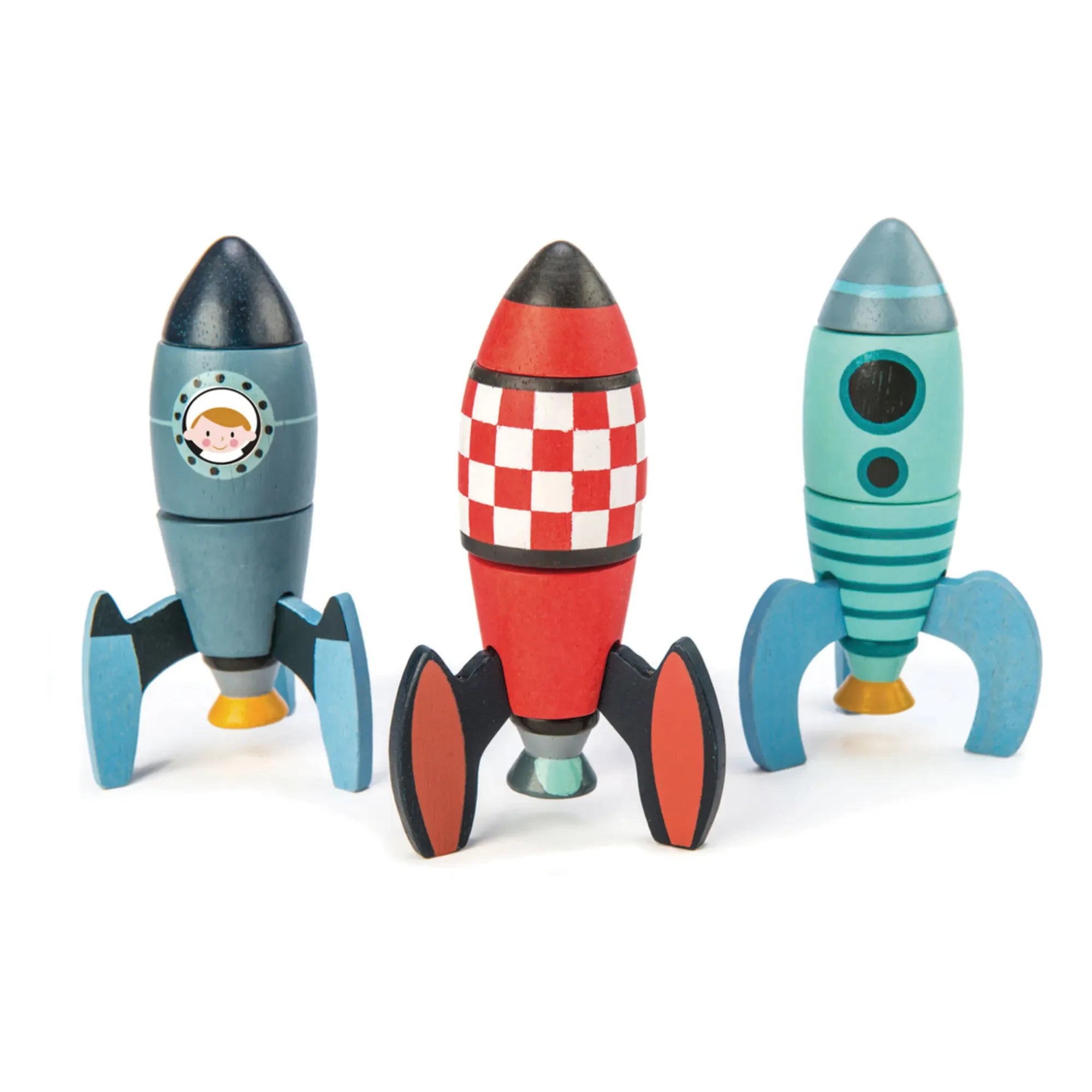 Tender Leaf Toys - Juego de Construcción de Cohetes - Set de 3