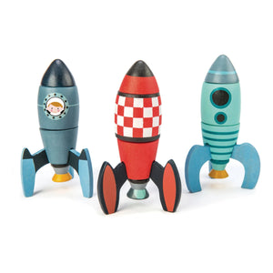 Tender Leaf Toys - Juego de Construcción de Cohetes - Set de 3