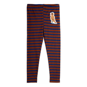 Mini Rodini - Leggings de Algodón Orgánico con Estampado de Pájaros | Marrón