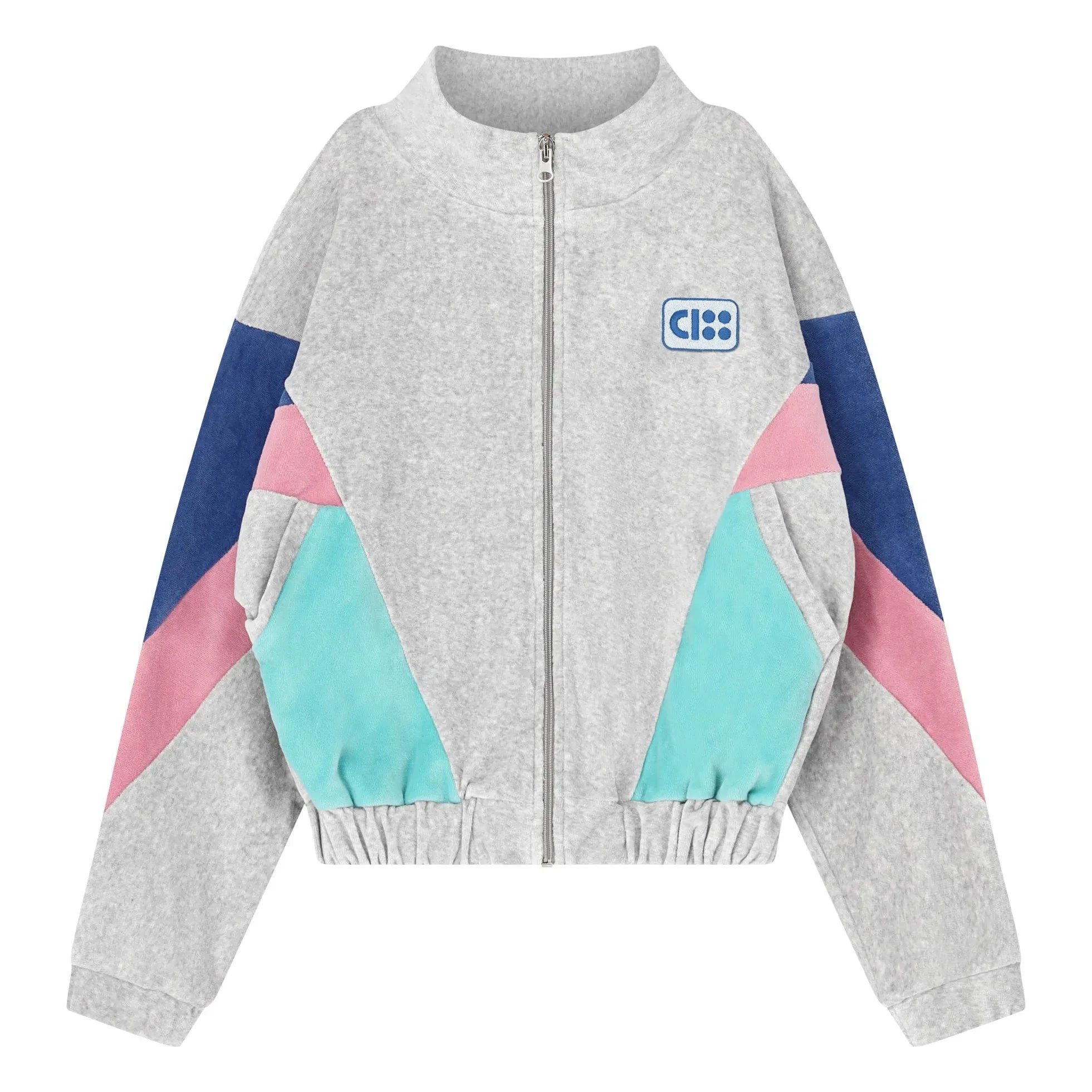 Cos I Said So - Sudadera de algodón orgánico CISS de bloques de color | Gris jaspeado