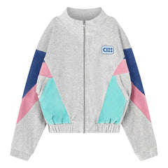 Cos I Said So - Sudadera de algodón orgánico CISS de bloques de color | Gris jaspeado