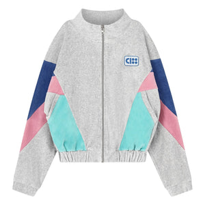 Cos I Said So - Sudadera de algodón orgánico CISS de bloques de color | Gris jaspeado