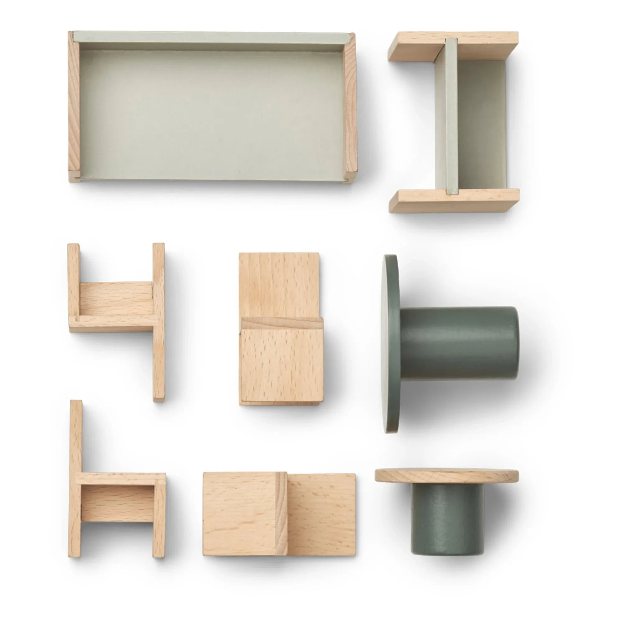 Liewood - Juego de muebles de salón para casa de muñecas | Verde