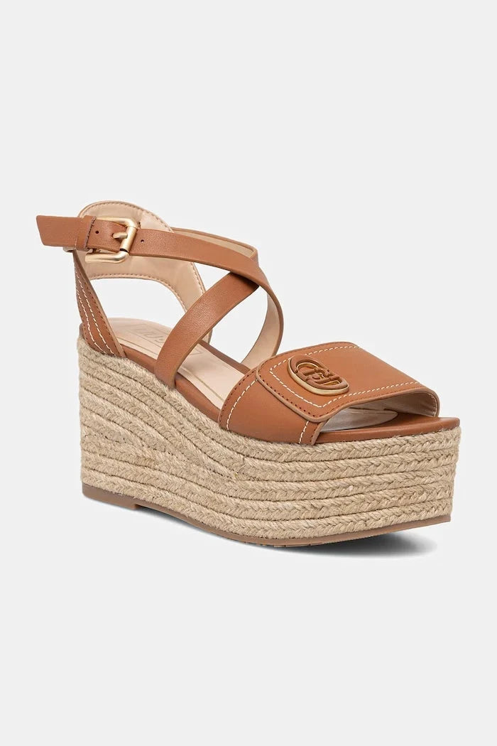 Sandalia de plataforma inclinada de piel para mujer Liu Jo BALI 01