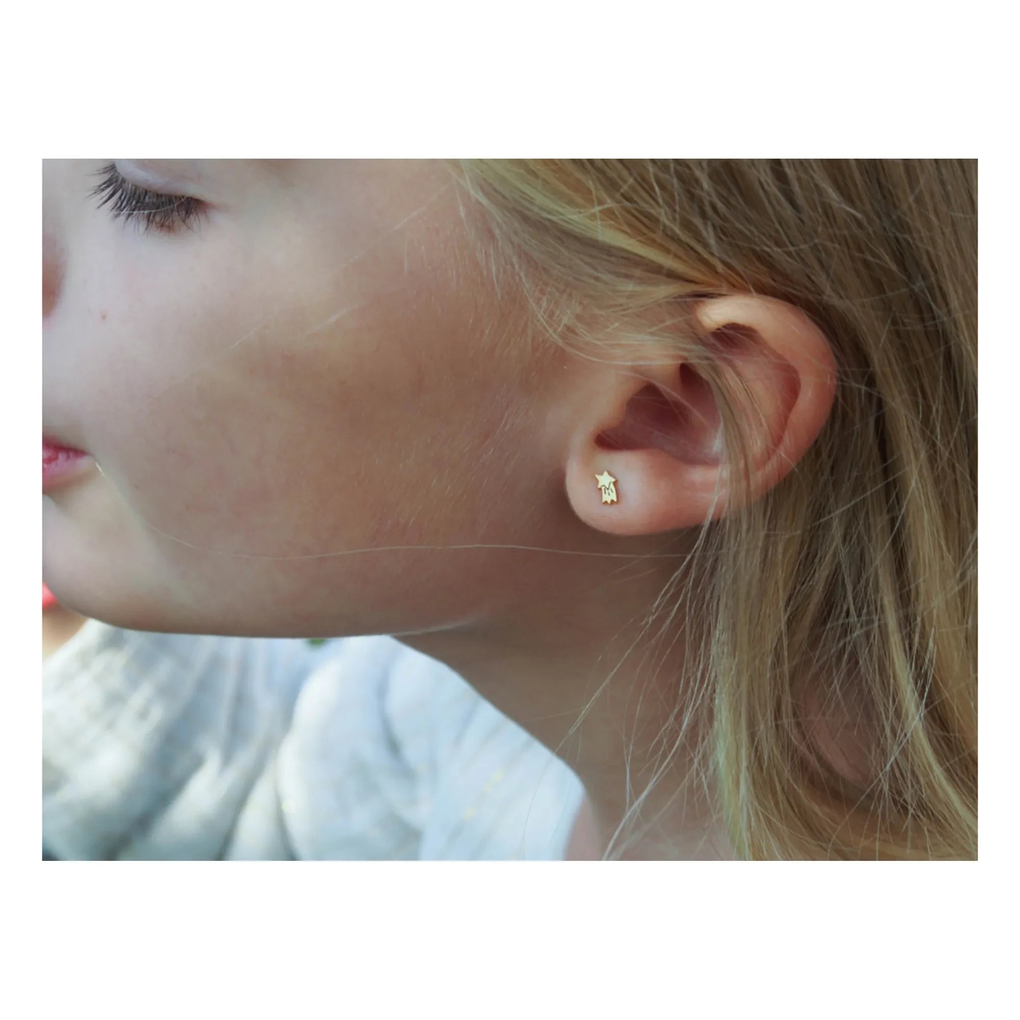 Adorabili - Pendientes asimétricos de luna | Oro