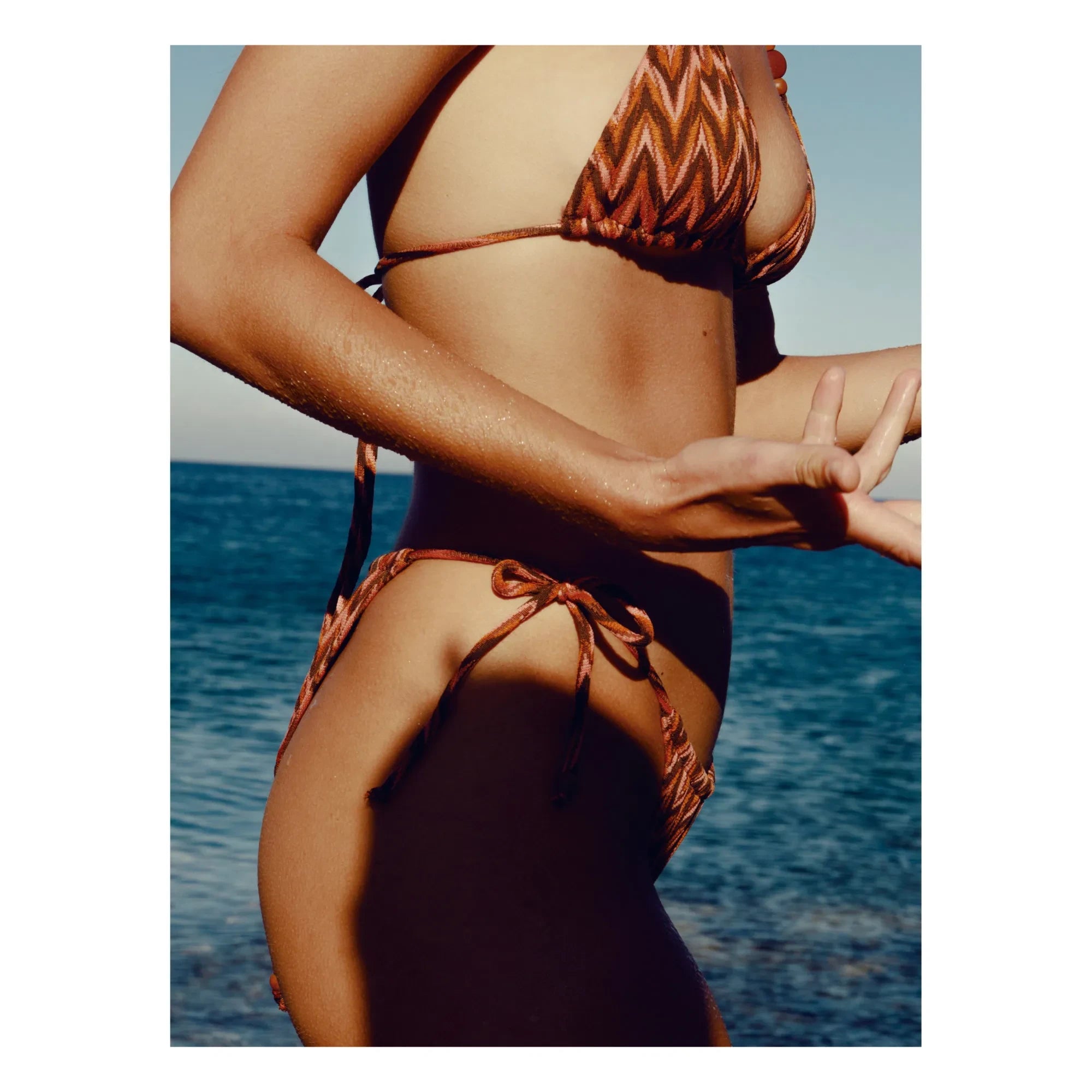 Icone - Brigitte Chevron Parte Superior de Bikini | Melocotón
