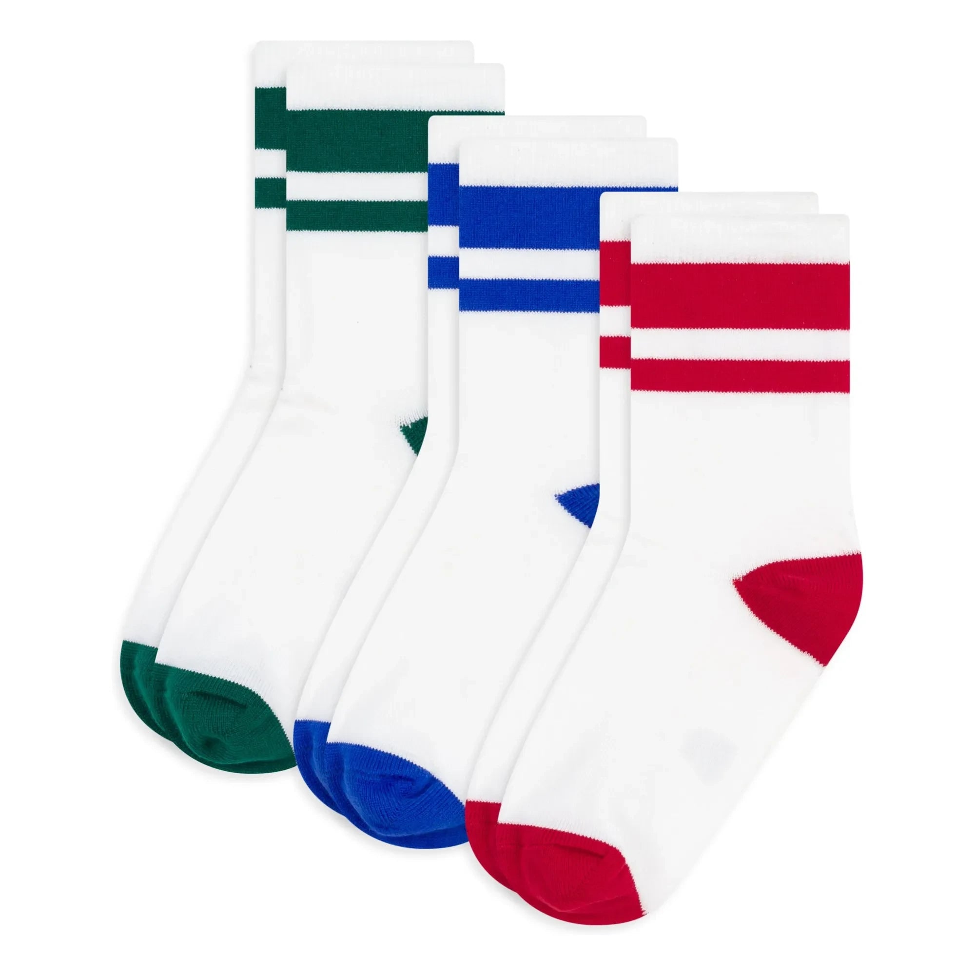 Petit Bateau - Set de 3 pares de calcetines con bloques de color | Blanco
