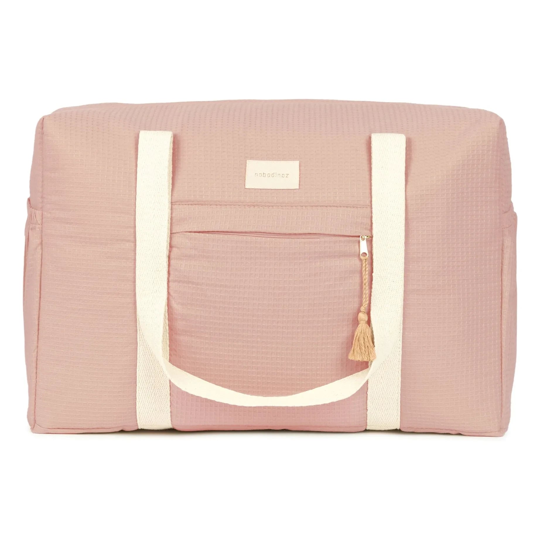 Nobodinoz - Bolso de maternidad de algodón orgánico impermeable Opéra | Rosa empolvado