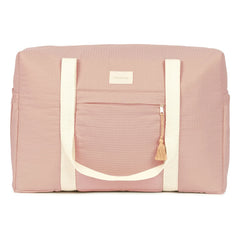 Nobodinoz - Bolso de maternidad de algodón orgánico impermeable Opéra | Rosa empolvado