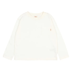 Búho - Camiseta de algodón orgánico con bolsillo | Blanco