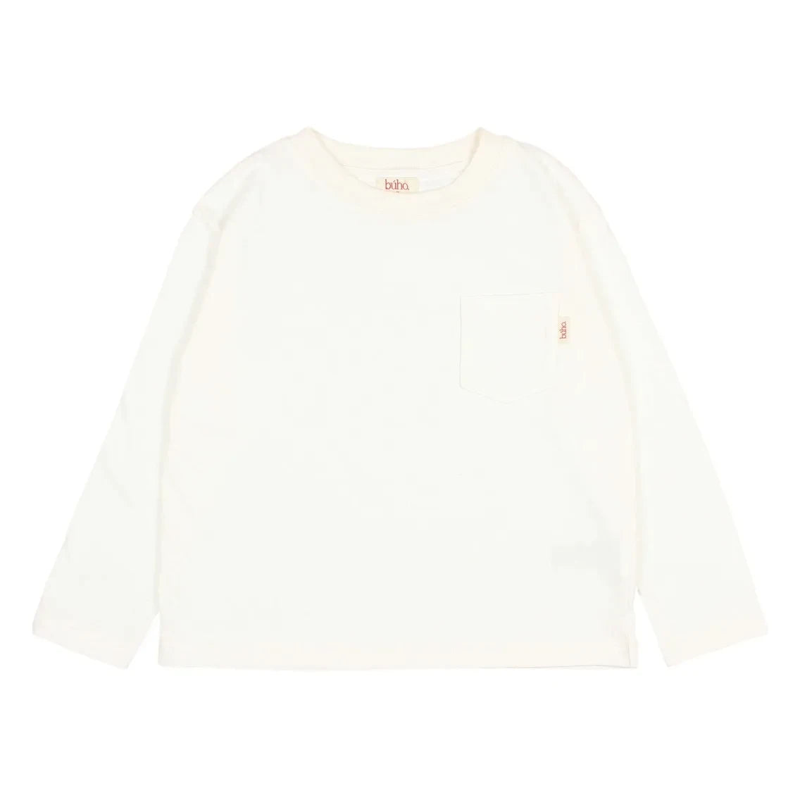 Búho - Camiseta de algodón orgánico con bolsillo | Blanco
