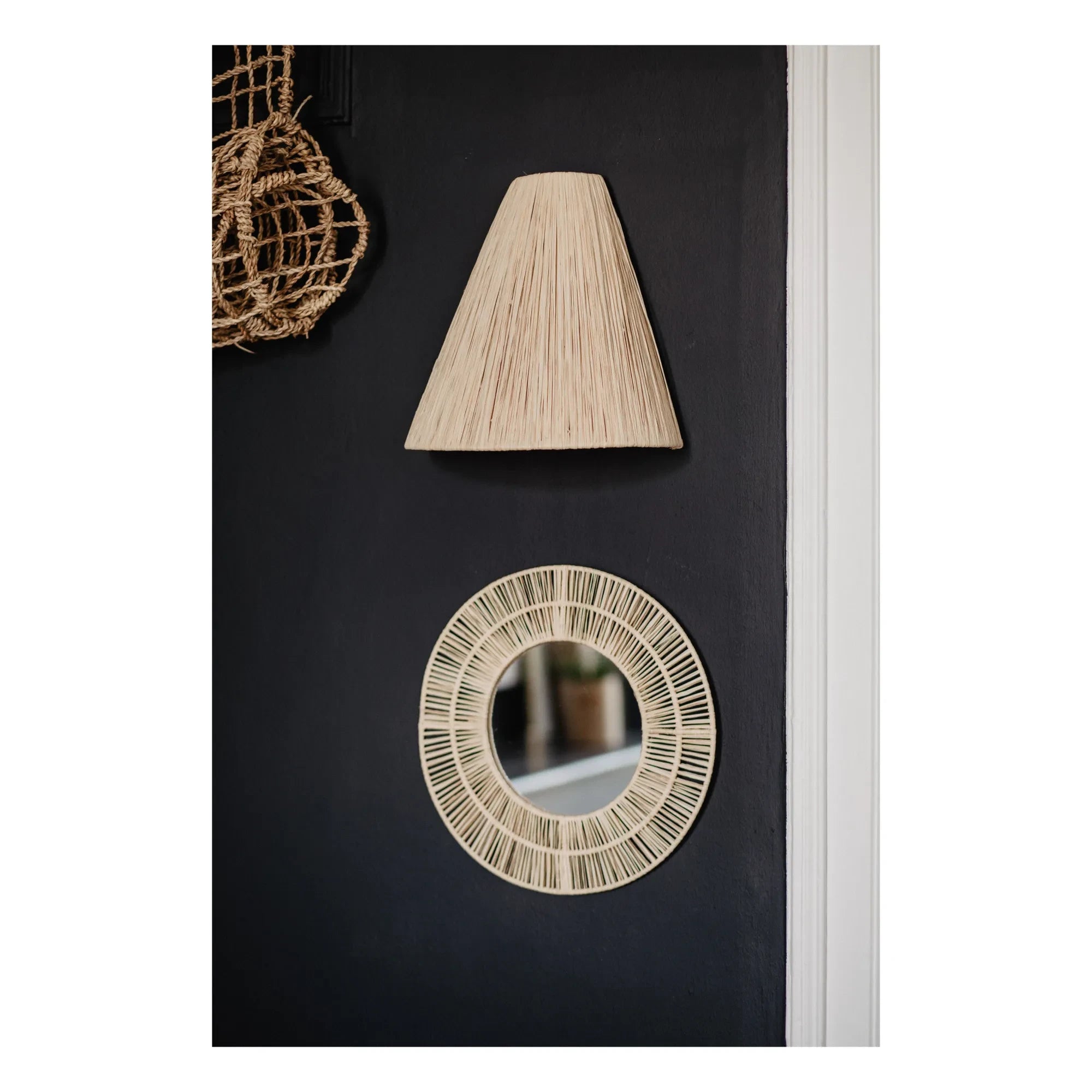 Cosydar - Lámpara de pared de rafia