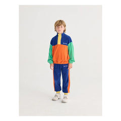 Bobo Choses - Sudadera de felpa de algodón orgánico con bloques de color | Naranja