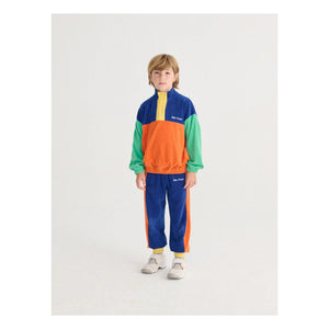 Bobo Choses - Sudadera de felpa de algodón orgánico con bloques de color | Naranja