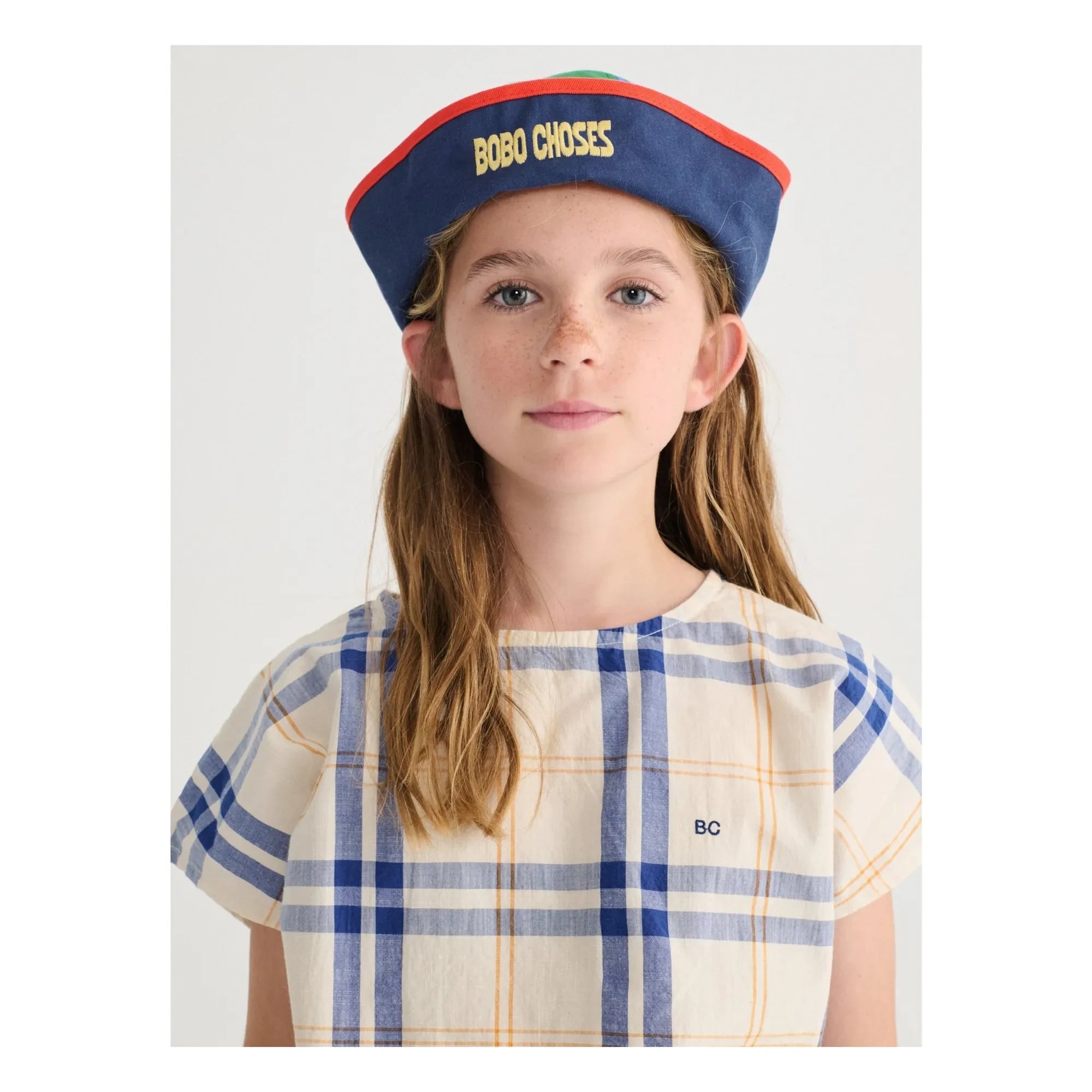 Bobo Choses - Gorro marinero de fibra reciclada con bloques de color | Azul marino