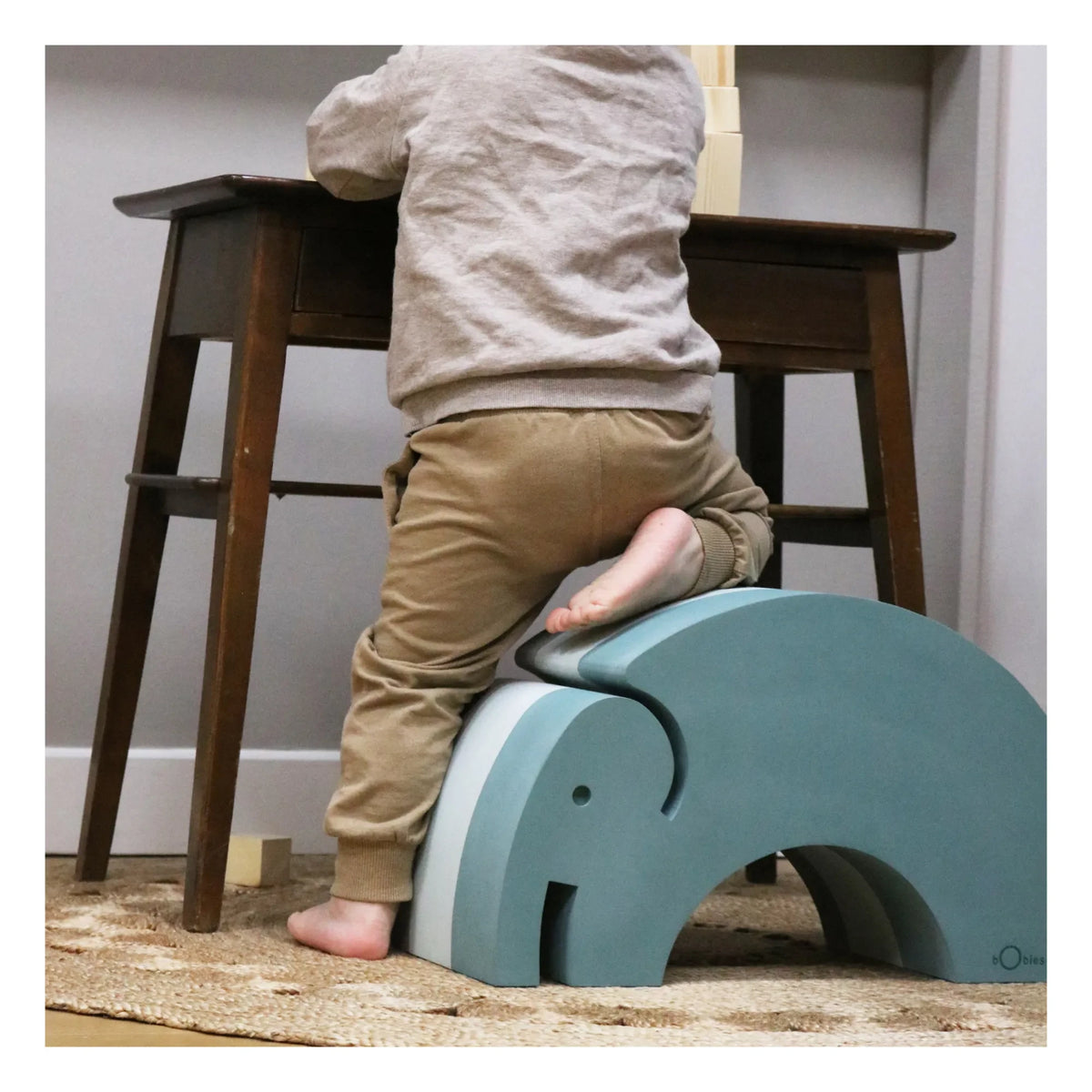 BObles - Mueble de escalada de EVA con temática de elefante | Verde