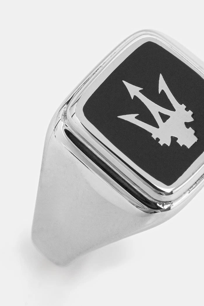 Anillo de sello metálico para hombre MASERATI ICONIC
