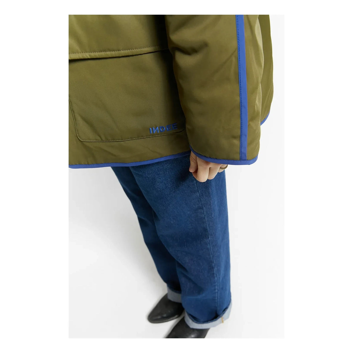Indee - Chaqueta reversible Warmup | Verde oliva