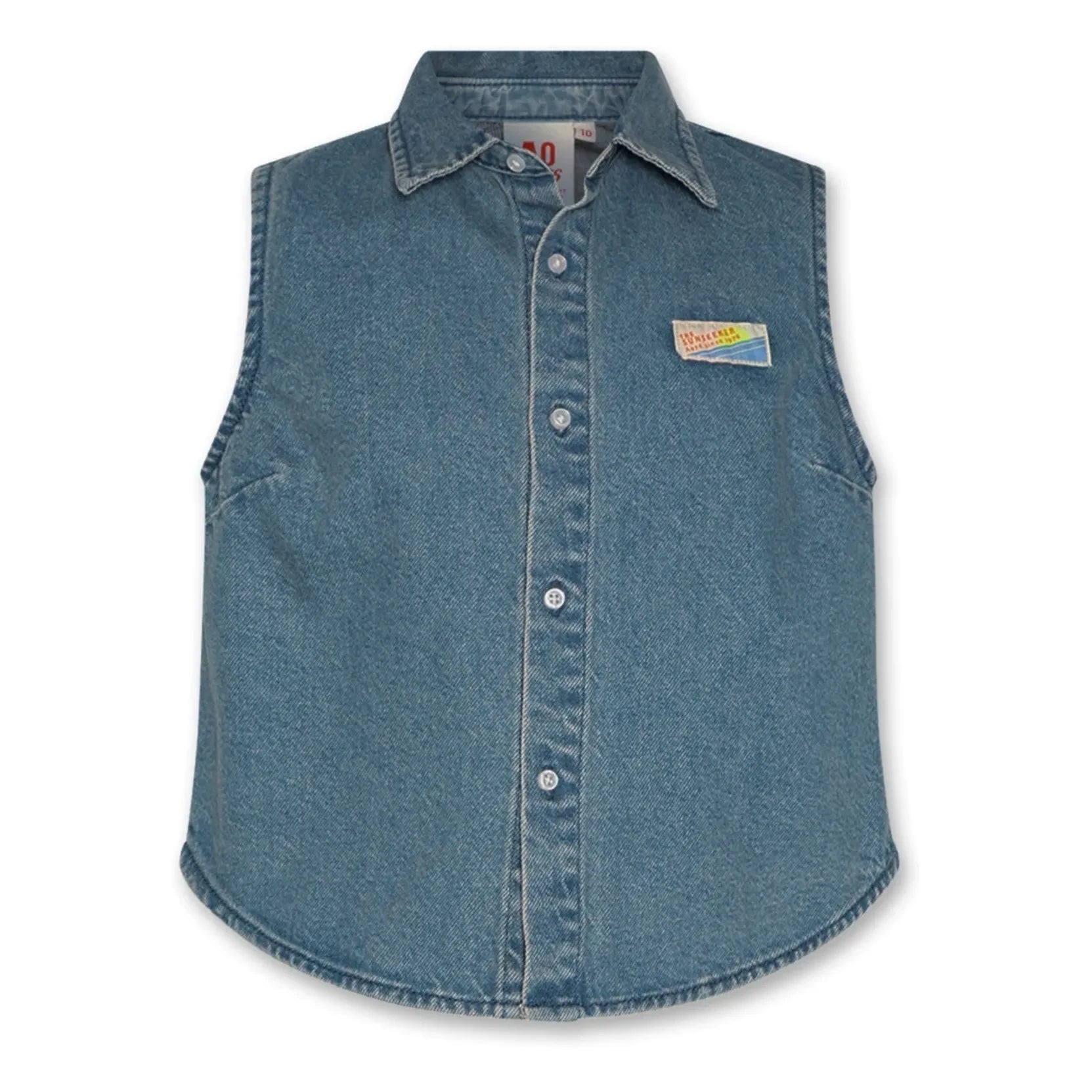 AO76 - Camisa vaquera sin mangas Jacky | Azul
