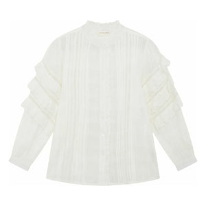 Maison Hotel - Blusa Omara de Küba Schiffli | Blanca