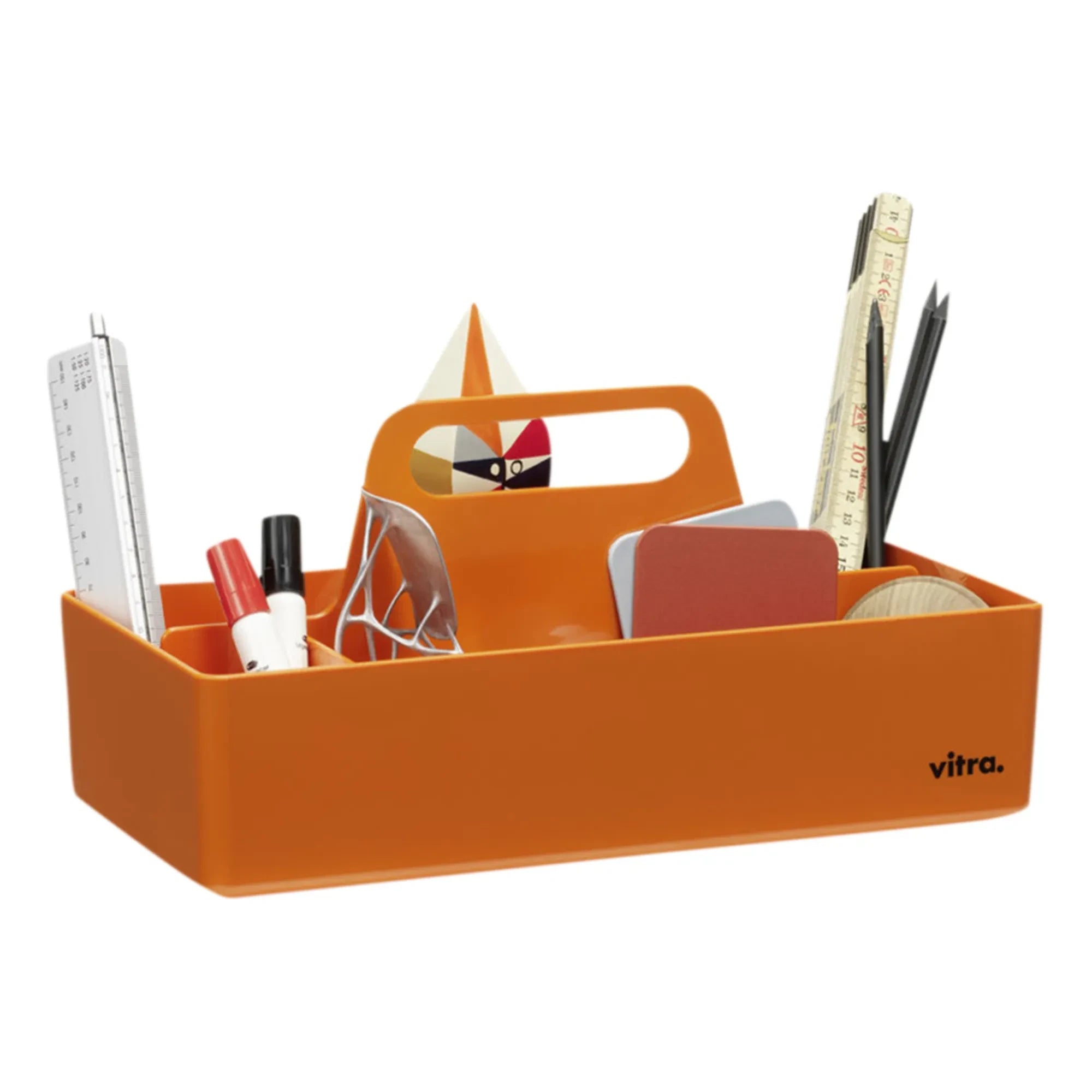 Vitra - Arik Levy | Caja de herramientas organizadora de plástico reciclado Tangerine