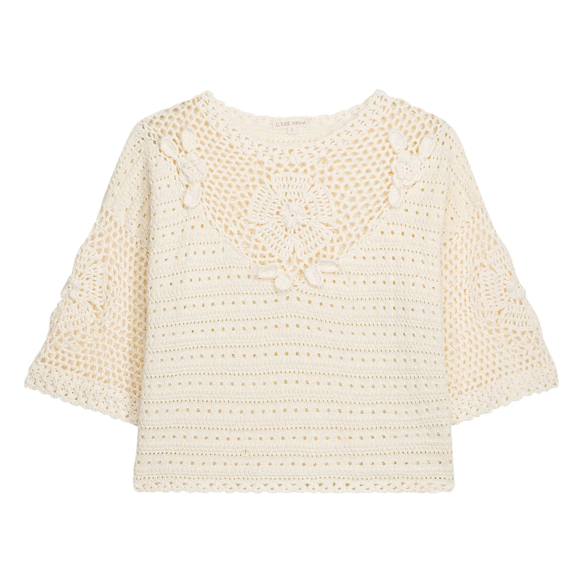 Louise Misha - Top de algodón Eleanor | Crema