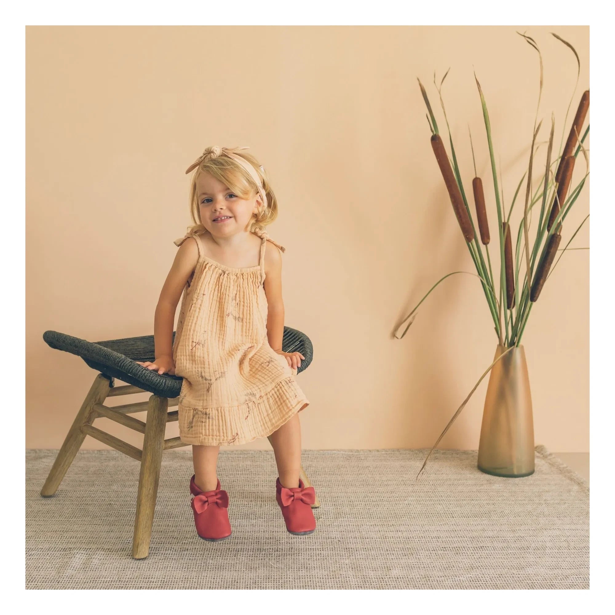 Baobaby - Pantuflas anudadas | Rojo cereza