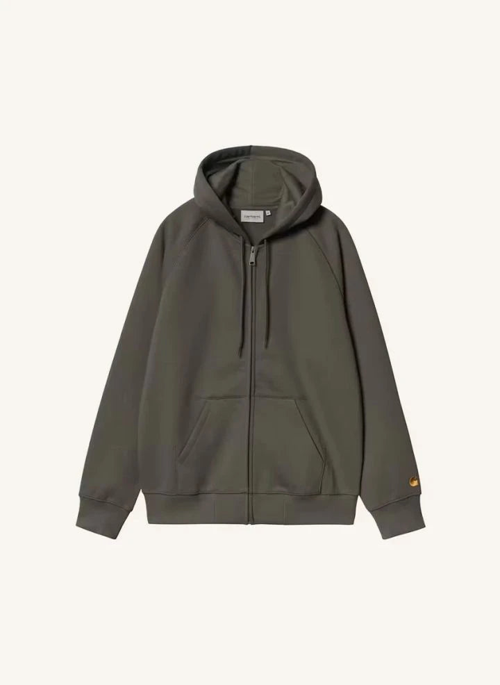 Carhartt WIP - Sudadera con cremallera Chase | Gris oscuro