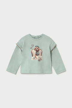 Blusa de algodón de manga larga para niños Mayoral