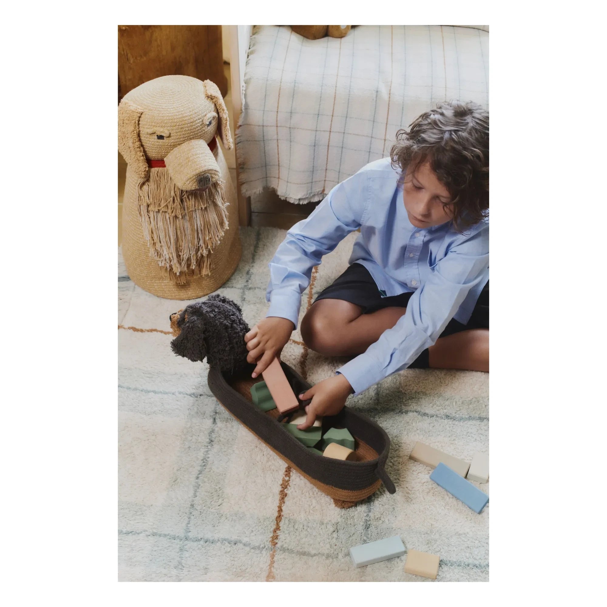 Lorena Canals - Cesta de almacenaje Luna | Beige