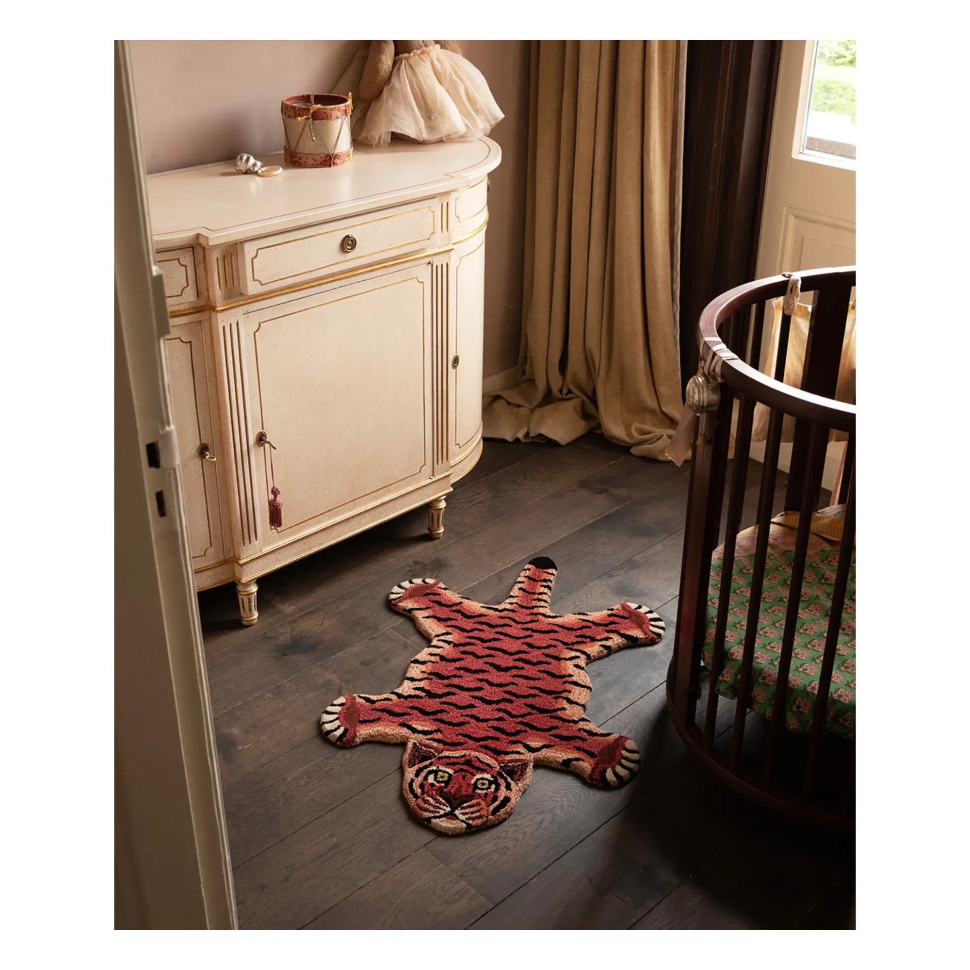 Doing Goods - Alfombra Tula Wise de lana y tigre | Rojo