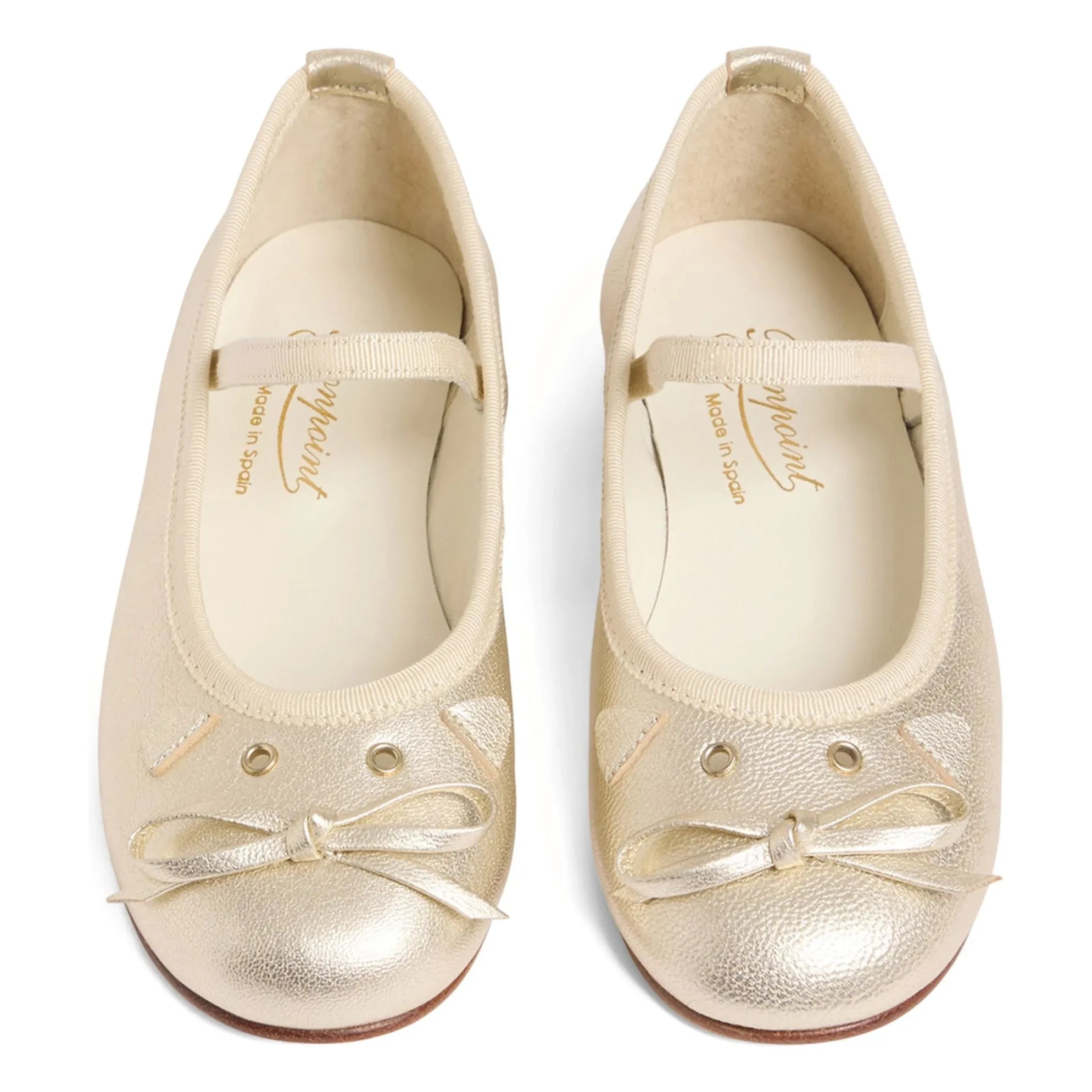 Bonpoint - Bailarinas de piel Joie | Dorado