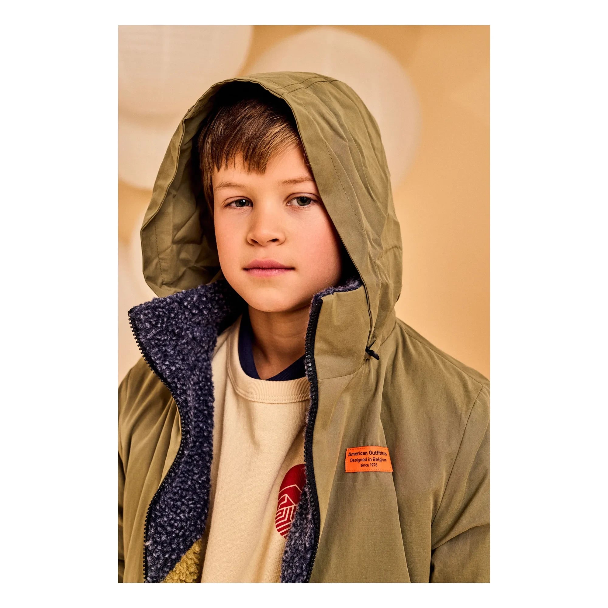 AO76 - Chaqueta reversible Sherpa Gordon | Verde oliva