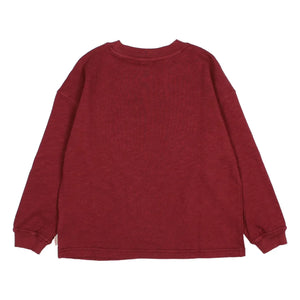Búho - Belirsiz Organik Pamuklu Tişört | Bordo