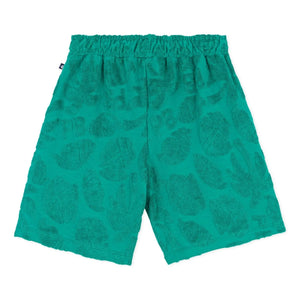 Petit Bateau - Pantalón corto de rizo de palma de algodón orgánico | Verde