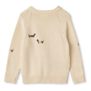 Fliink - Sudadera de algodón orgánico Mahdi Dogs | Crudo