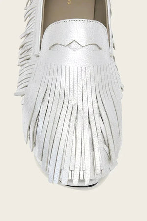 Mocasines de piel con flecos Sandy AllSaints para mujer