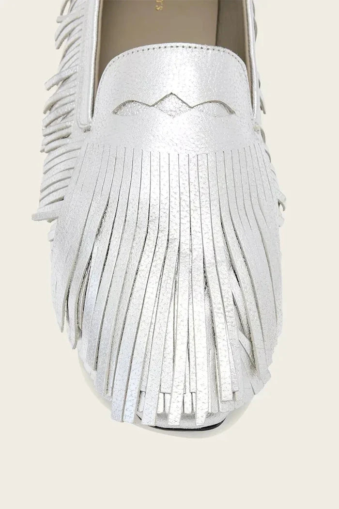 Mocasines de piel con flecos Sandy AllSaints para mujer