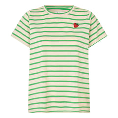 Lollys Laundry - Camiseta de algodón a rayas Roma | Verde