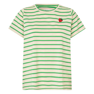 Lollys Laundry - Camiseta de algodón a rayas Roma | Verde