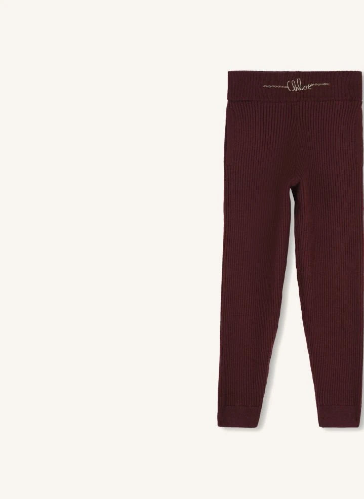 Chloé - Pantalón de punto de algodón orgánico | Plum