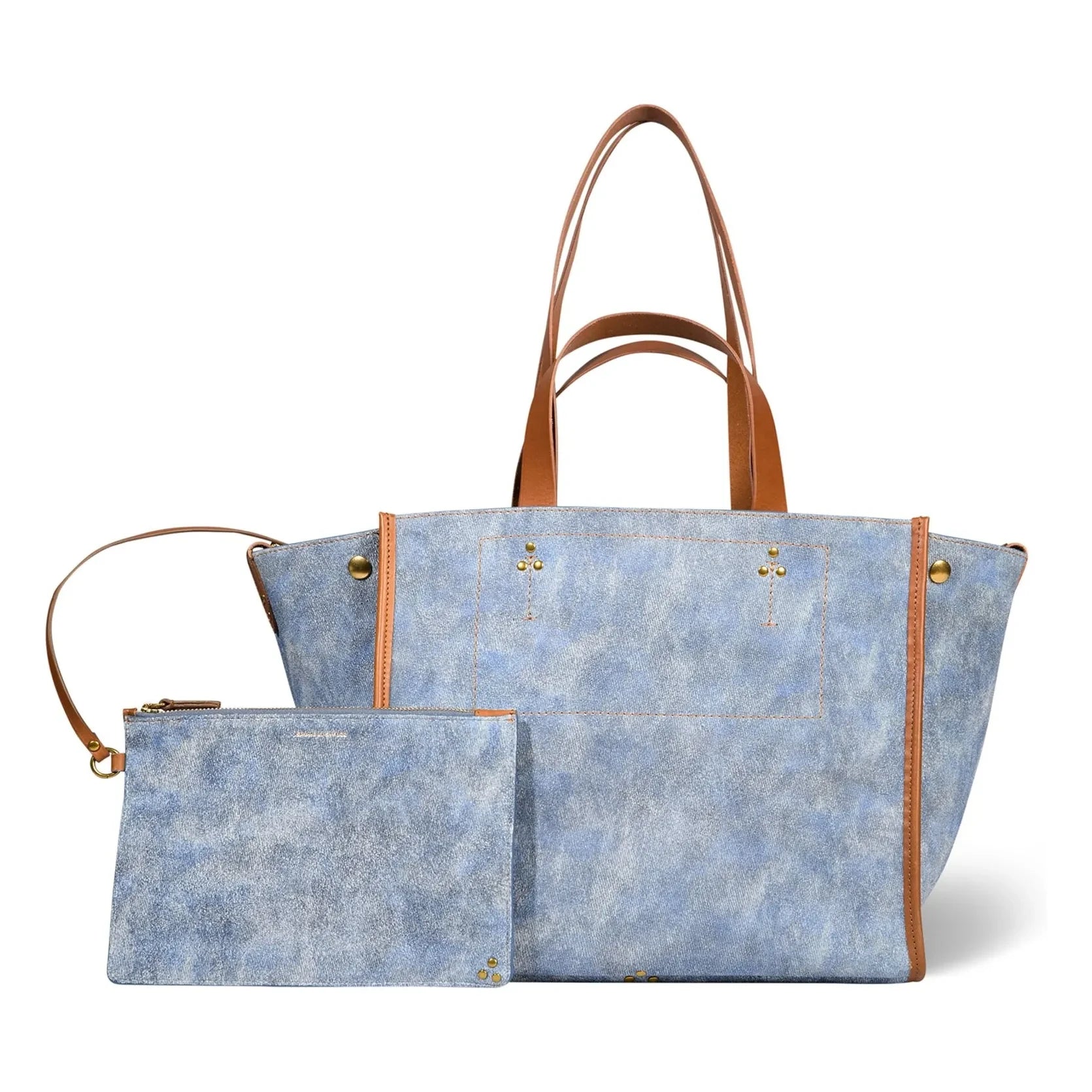 Jérôme Dreyfuss - Bolso de terciopelo Léon M | Azul pálido